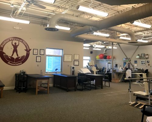 Interior of the Dosher Physical Therapy Easley clinic.