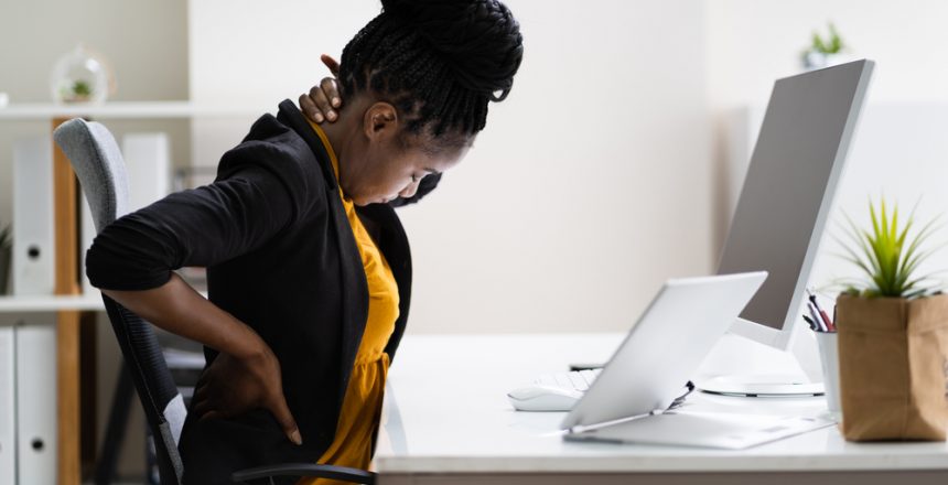 Back,Pain,Bad,Posture,Woman,Sitting,In,Office