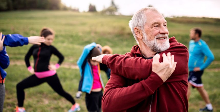 Group of people exercising